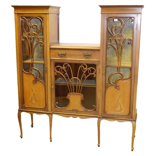 250 - A Nice Inlaid Mahogany Display Cabinet