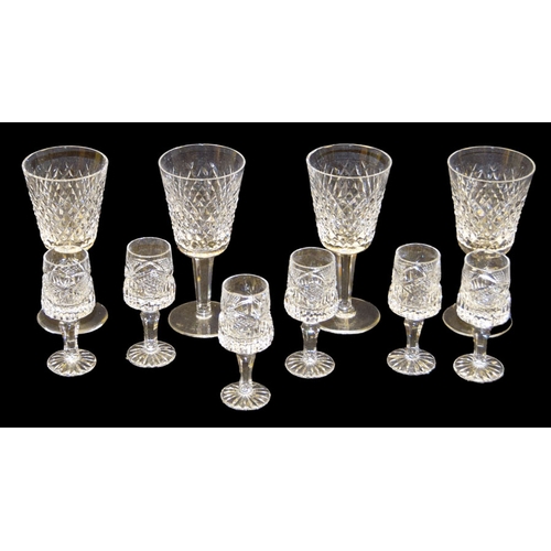 253 - A Lot of Four Waterford Crystal Wine glasses and Six Sherry Glasses