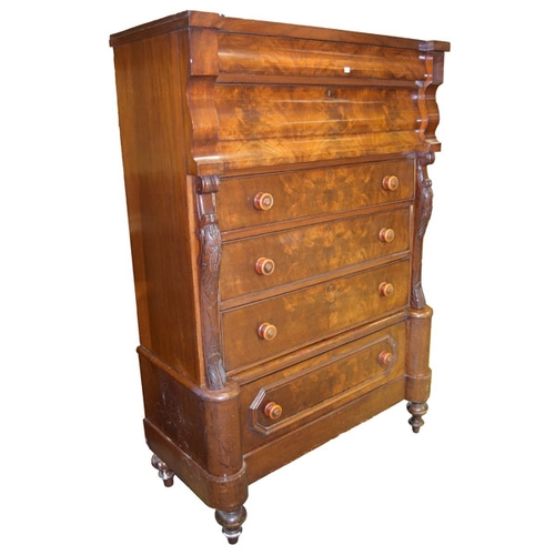 280 - A Tall Scotch Chest of Drawers for Restoration and Treatment