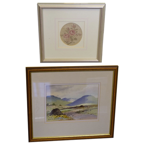 294 - A Watercolour 'Near Letterfrack, Connemara' - David Long and an Early Framed Print