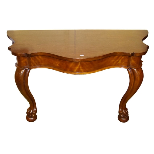 328 - A Very Nice Shaped Front Victorian Hall table, Claw Feet