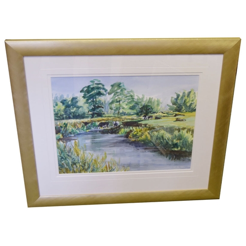 423 - A Watercolour 'Six Mile Water' - Caroline Kinahan