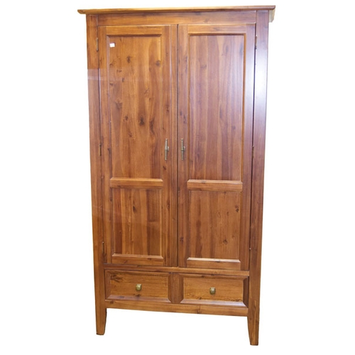 458 - A Good Two Door Wardrobe, A Dressing Table and a Matching pair of Bedside Cabinets