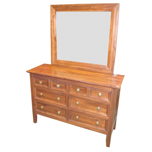 458 - A Good Two Door Wardrobe, A Dressing Table and a Matching pair of Bedside Cabinets