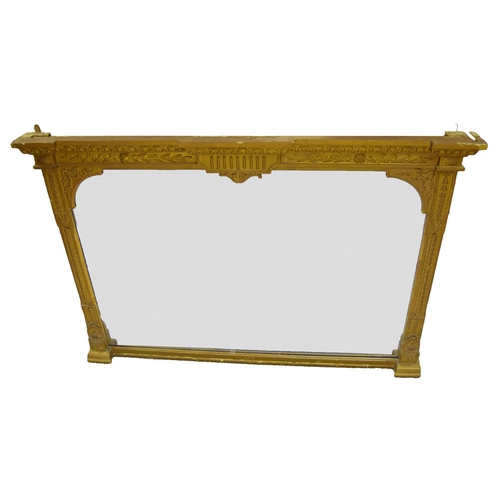 632 - A Large Gilt Framed Overmantle