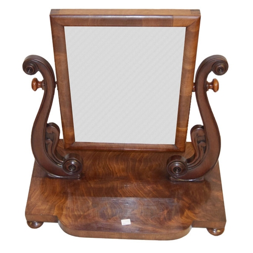 122 - A Victorian Mahogany Dressing Mirror on Stand