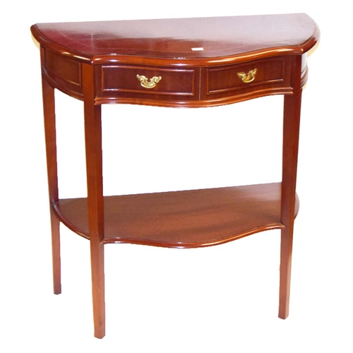 128 - A Nice Shaped Front Two Drawer Hall Table