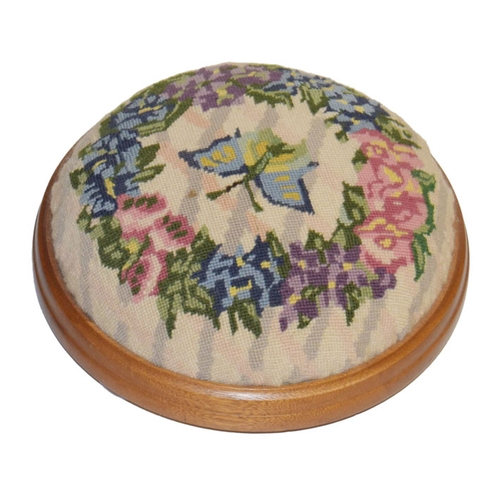 143 - A Small Circular Tapestry Top Stool