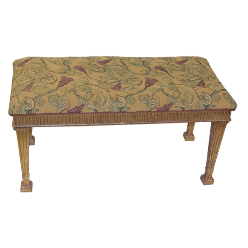 162 - A Nice Gited Upholstered Stool