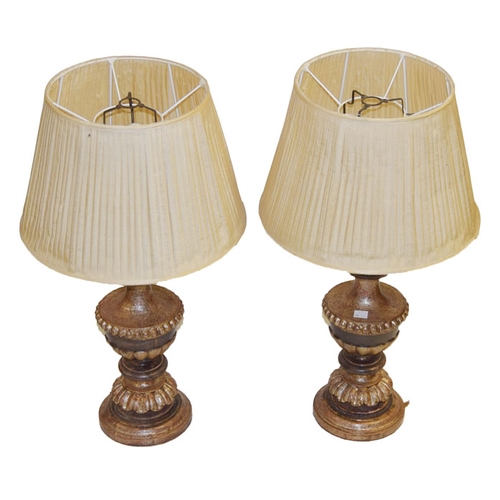 163 - A Nice Pair of Baluster Shaped Table Lamps and Shades