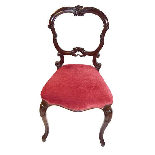 181 - A Mahogany Wingbacked Upholstered Chair