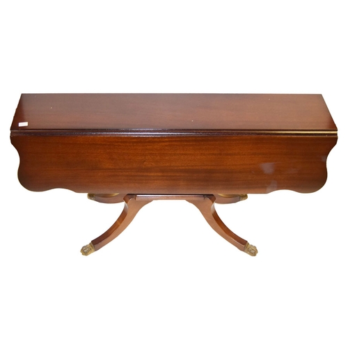 198 - A Slimline Mahogany Drop Leaf Coffee Table