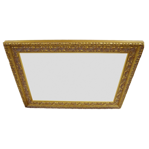 250 - A Large Gilt Framed Bevelled Glass Wall Mirror / Overmantle