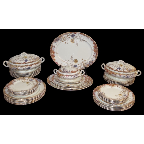 320 - A Very Nice English Pottery 'Cornflower' Dinner Set