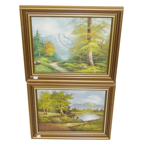 33 - A Pair of Oil Paintings 'Landscapes'