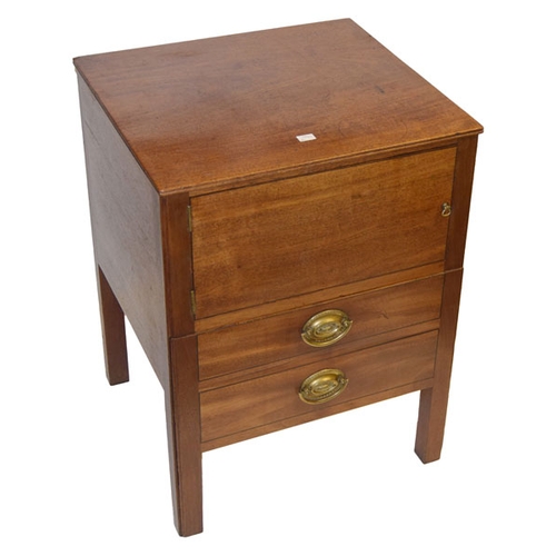 359 - A Georgian Mahogany Bedside Cabinet