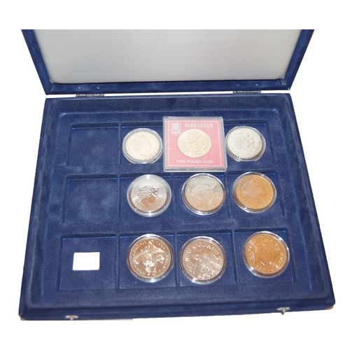 398 - A Cased Set of 9 Assorted Proof Coins