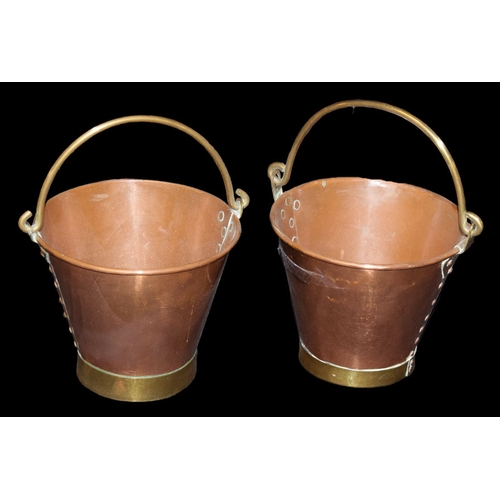 55 - A Very Nice Pair of Brass Buckets