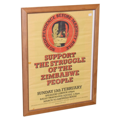 60a - An Early 'Zimbabwe People' Framed Poster