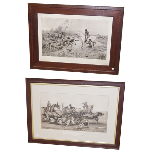 65 - Two Framed Engravings ' The Run of the Season' and 'Three Offers' - Alfred William Scott