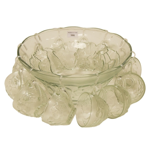 366 - A Large Punch Bowl and Its Cups