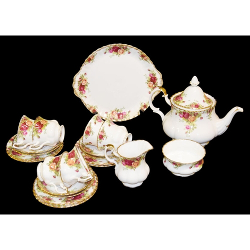 138 - A Royal Albert 'Old Country Rose' Teaset and Teapot