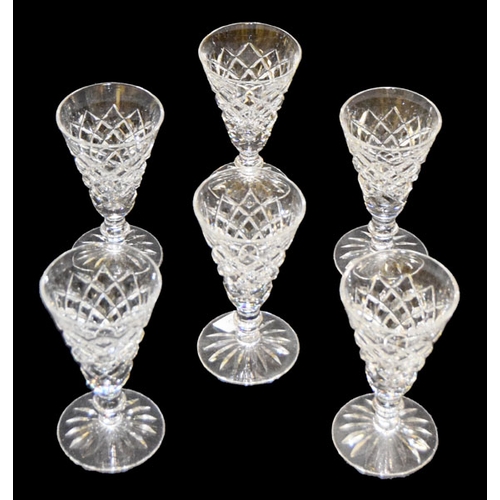 155 - A Set of Six Waterford Crystal Wine Glasses