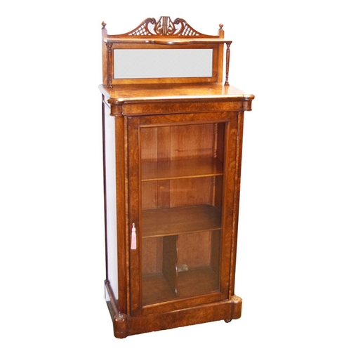 180 - A Nice Sized Burr Walnut Display Cabinet