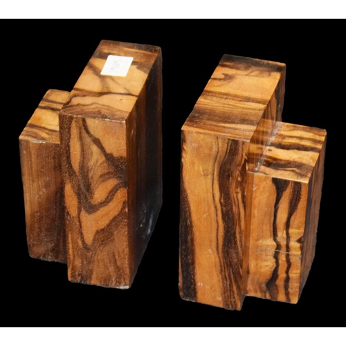 183 - A Nice Pair of Woodblock Bookends