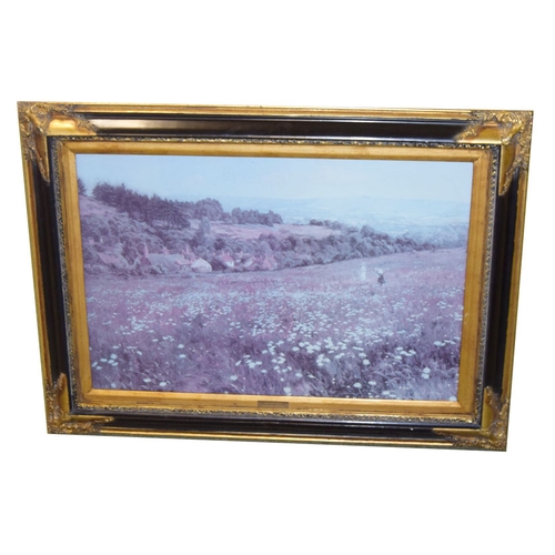 206 - A Large Framed Picture 'Picking Flowers'