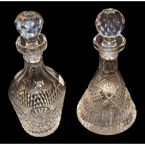 219 - Two Good Crystal Decanters