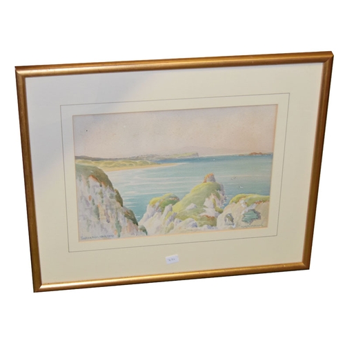 26 - A Watercolour 'Portrush From Whiterocks' - G.W. Morrison