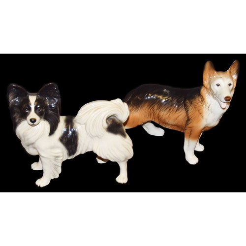 291A - A German Shepherd and Another Dog Figurine