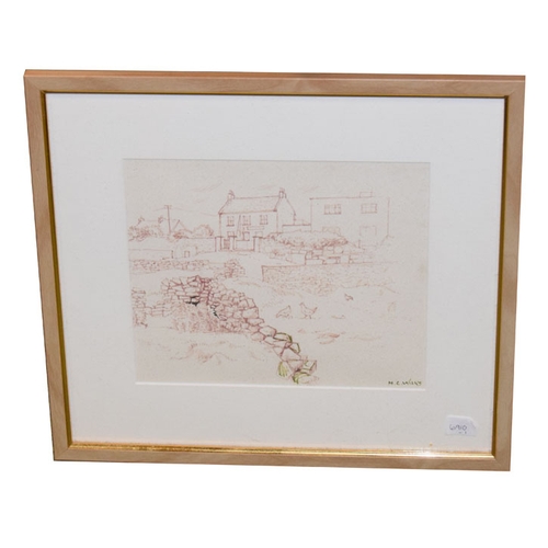 294 - A Pencil Drawing 'The Homestead' - M.C. Wilks