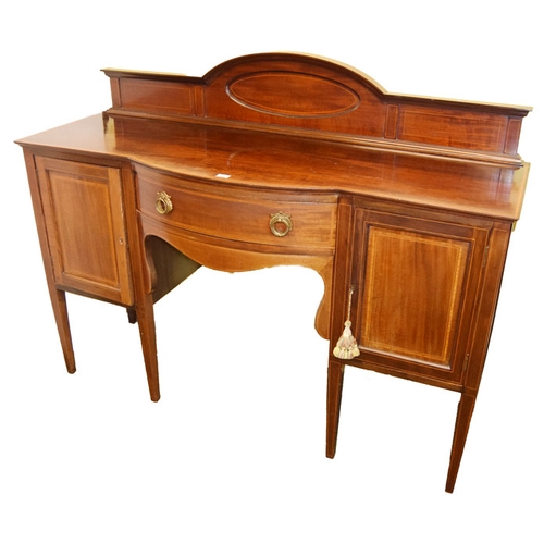 311 - An Inlaid Mahogany Shaped Front Sideboard