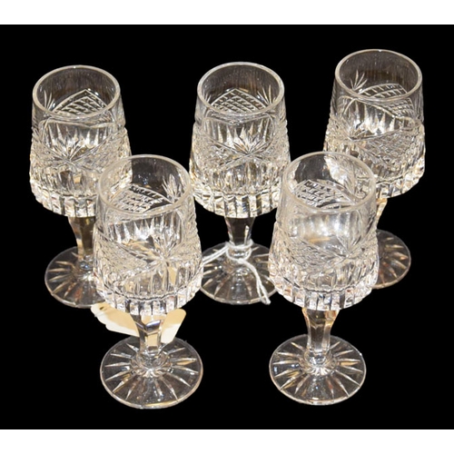 319 - A Set of Five Small Tyrone Crystal Glasses