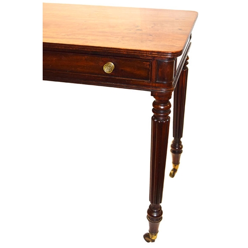 338 - A Very Nice Mahogany Side Table With Long Drawer, Signed 'Gillows of Lancaster'