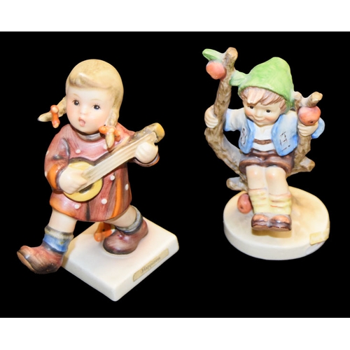 357 - Two Hummel Figurines 'Apple Tree Boy' and 'Happiness'