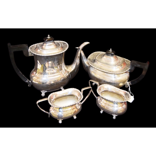 358 - A Four Piece Silver Plated Tea Service