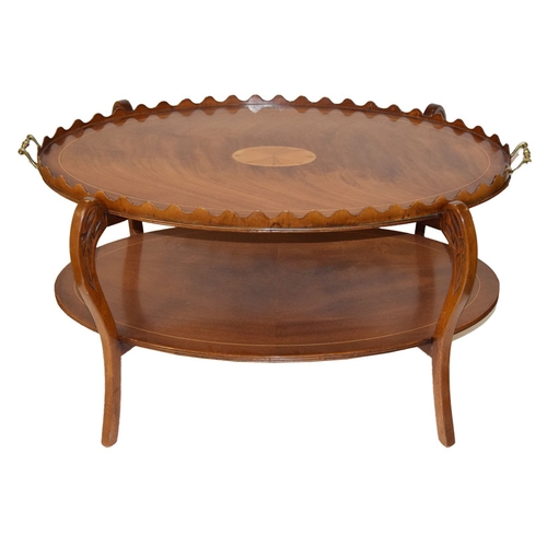 367 - A Very Nice Edwardian Inlaid Mahogany Oval Coffee Table