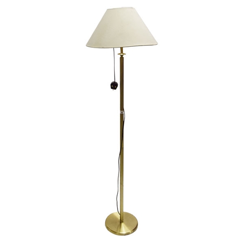 373 - A Brass Standard Lamp and Shade