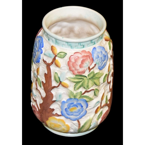 389 - A Hand Painted Indian Tree Vase