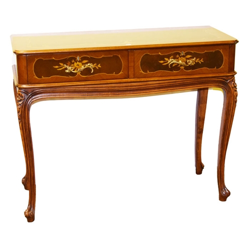 405 - A Very Nice Decorated Side Table, Gilted Handles