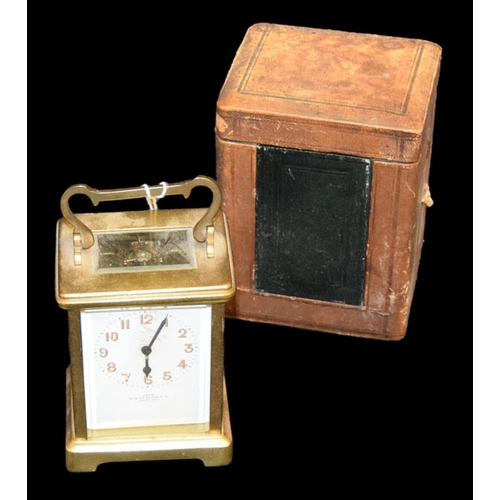 412 - A Brass Carriage Clock and A Carriage Clock Case