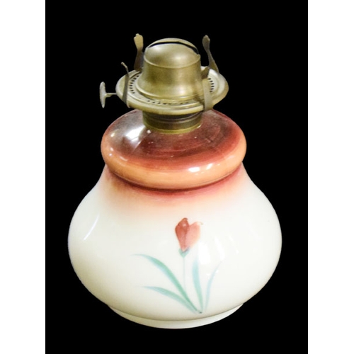 419A - A Hand Painted Oil Lamp Base