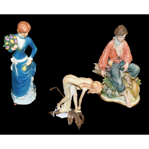 432 - A Goebel Figurine 'Garden Fancier' and Two Other Figurines