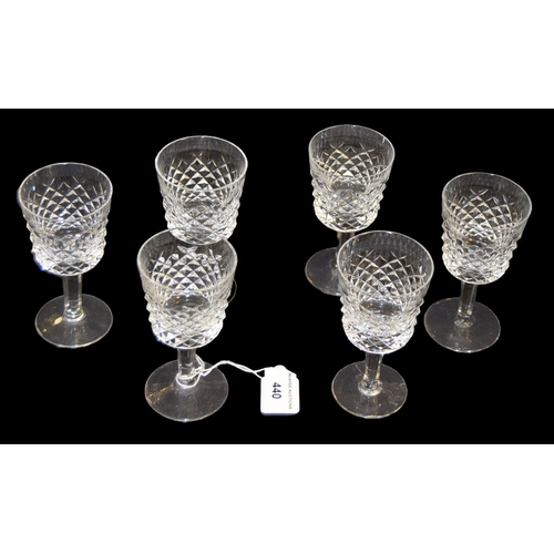 440 - A Set of Six Waterford Crystal Glasses