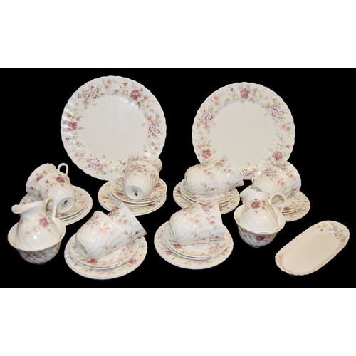 441 - A Wedgewood Bone China 'Posy' Twelve Setting Teaset