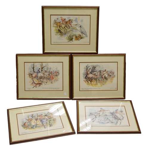 444 - A Very Nice Set of Five Framed Limited Edition Equestrian Prints - Terry Thomas