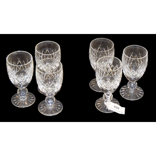 468 - A St of Six Waterford Crystal Glasses